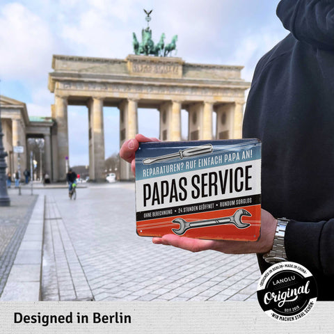 Blechschild Papas Service