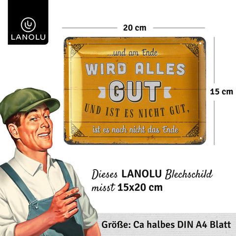 Blechschild Wird alles gut