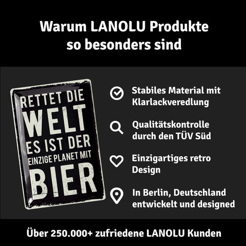 Blechschild Rette die Welt Bier