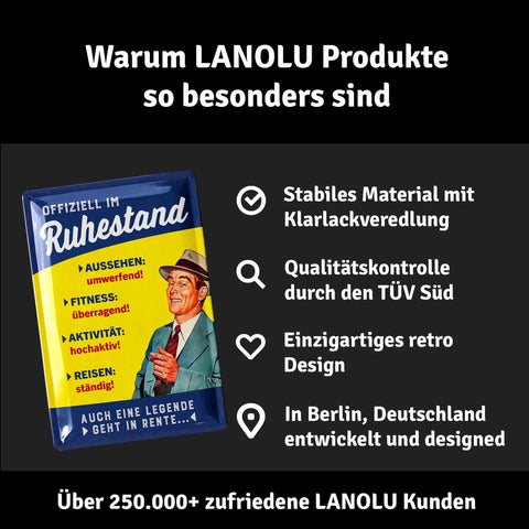 Blechschild Ruhestand Offiziell