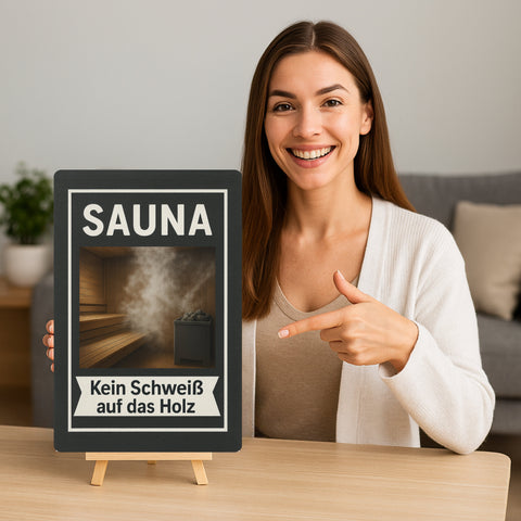Sauna kein Schweiß Blechschild