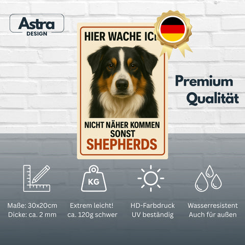 Sherpards Hier wache ich Blechschild