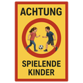 Achtung Spielende Kinder Blechschild