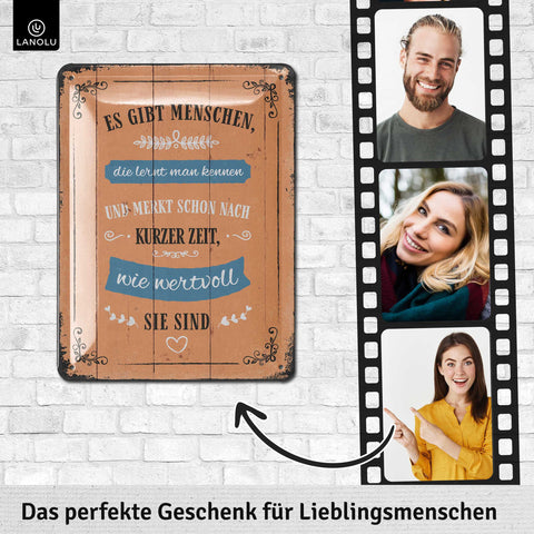 Blechschild Wertvolle Menschen