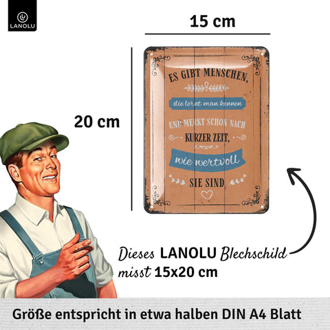 Blechschild Wertvolle Menschen