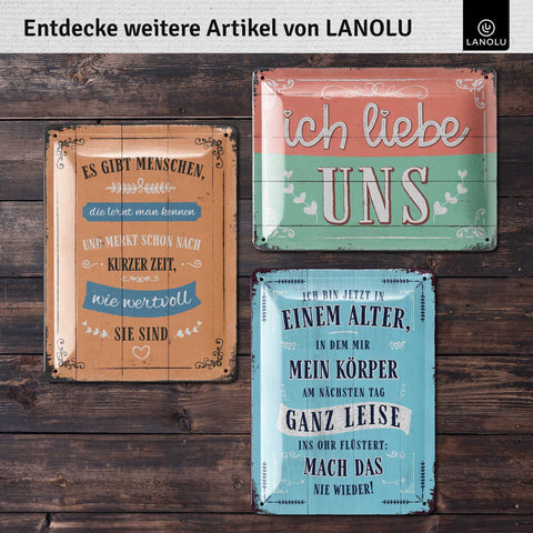 Blechschild Menschen machen die Welt besonders