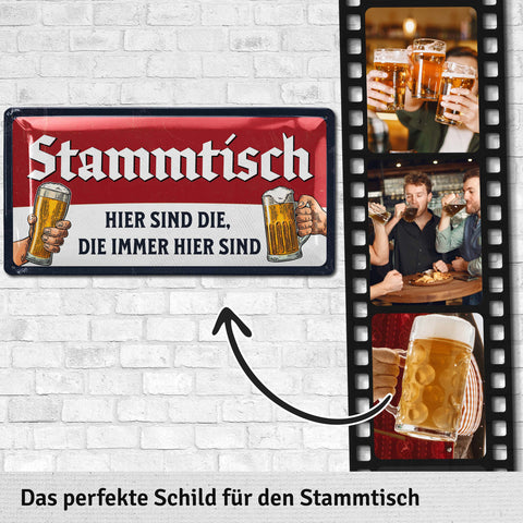 Blechschild Stammtisch Spruch