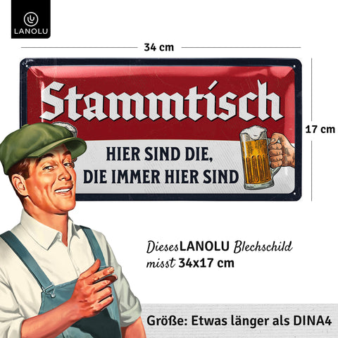 Blechschild Stammtisch Spruch