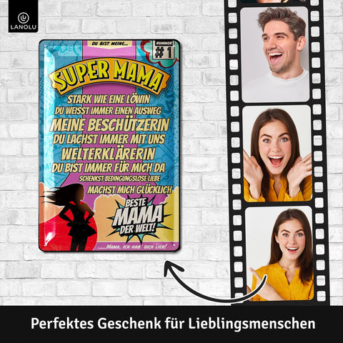 Blechschild Super Mama