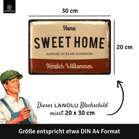 Blechschild Sweet Home