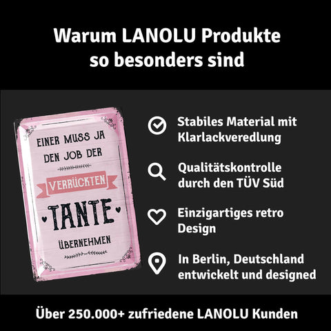 Blechschild Job der Tante