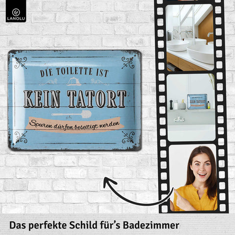 Blechschild Toilette ist kein Tatort