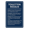 Toiletten Regeln Blechschild
