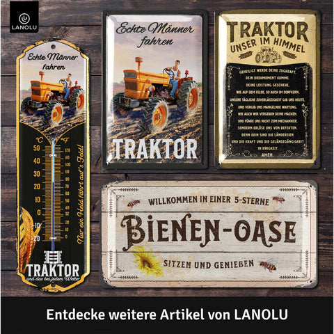 Blechschild Traktor unser im Himmel