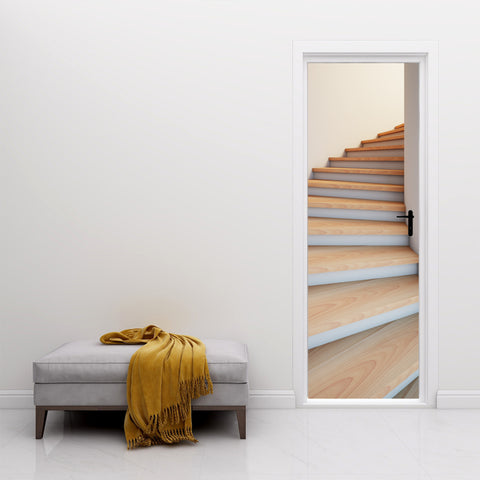 Holzstufen Treppe Indoor Tür Tapete