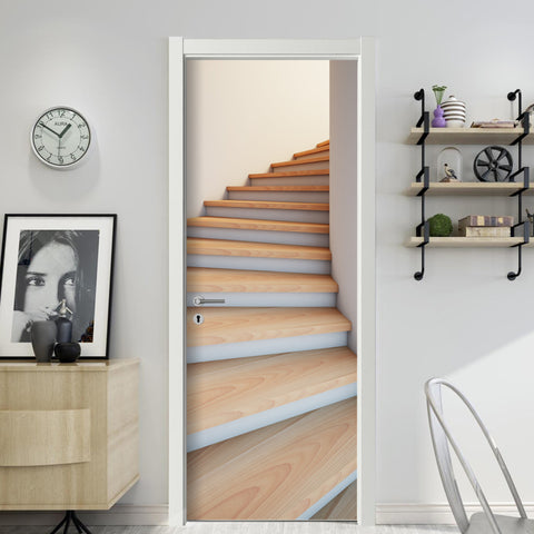 Holzstufen Treppe Indoor Tür Tapete