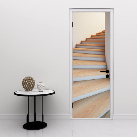 Holzstufen Treppe Indoor Tür Tapete