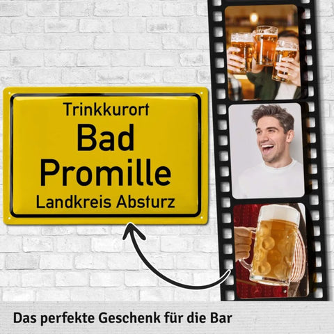 Blechschild Bad Promille