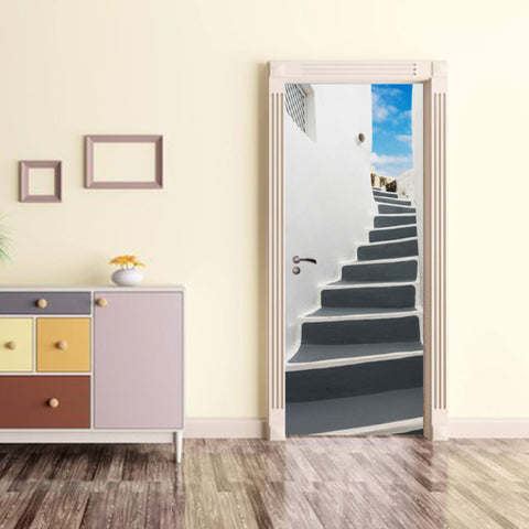Griechische Treppe Tür Tapete Motiv
