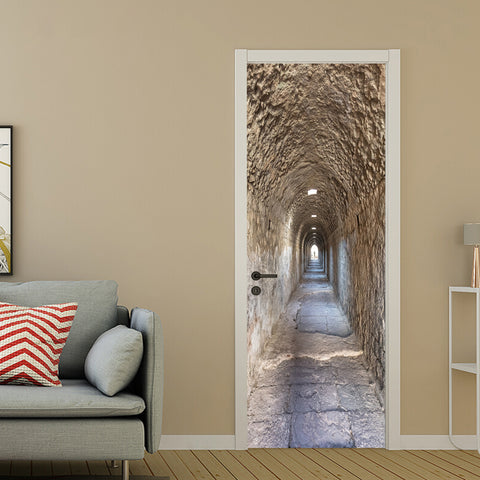 Steintunnel Tür Tapete