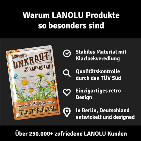 Blechschild Unkraut zu Verkaufen