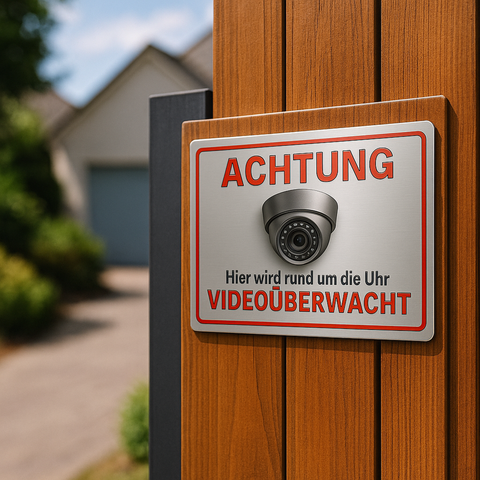 Videoüberwachung Blechschild für Sicherheit