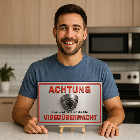 Videoüberwachung Blechschild für Sicherheit