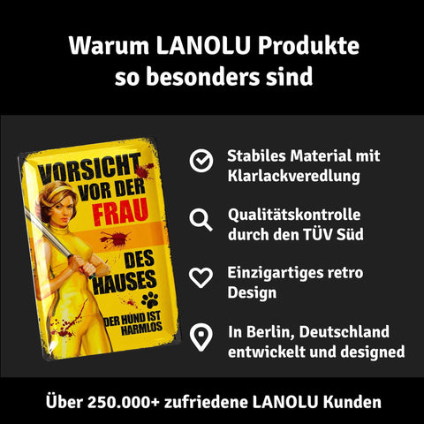 Blechschild Vorsicht Vor Der Frau