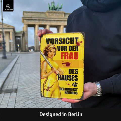 Blechschild Vorsicht Vor Der Frau