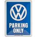 VW Parking only Blechschild
