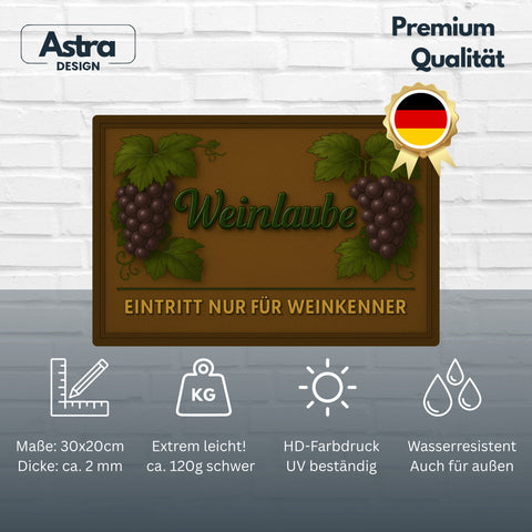 Weinlaube Blechschild