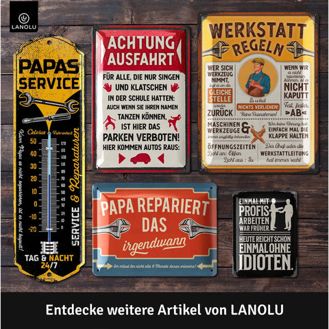 Blechschild Handwerker Stundenlohn