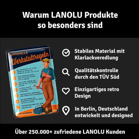 Blechschild Lustige Werkstattregeln