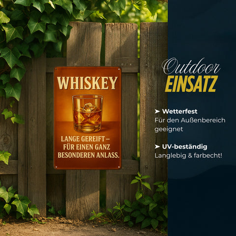 Whiskey lange gereift Blechschild