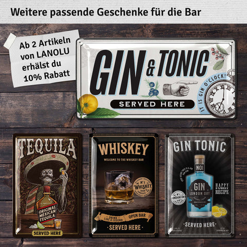 Blechschild Whiskey & Cigars
