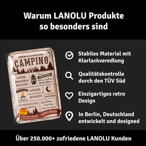 Blechschild Darum Gehen Wir Zum Camping