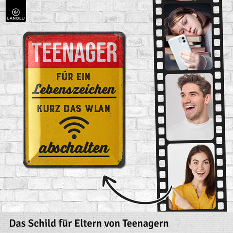 Blechschild Teenager Lebenszeichen