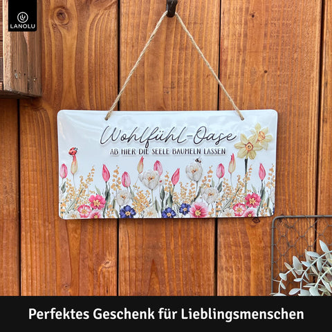 Blechschild Wohlfühloase