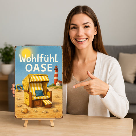 Wohlfühl Oase Blechschild