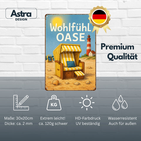 Wohlfühl Oase Blechschild