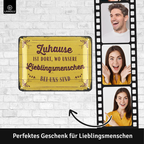 Blechschild Zuahuse Lieblingsmensch