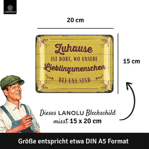 Blechschild Zuahuse Lieblingsmensch