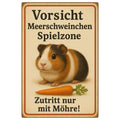 Meerschweinchen Spielzone Blechschild