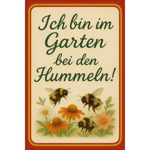 Blechschilder für den Garten