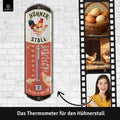 LANOLU Thermometer Huehnerstall 8x28cm