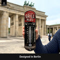 LANOLU Thermometer Grillplatz 8x28cm