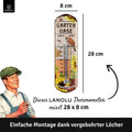 LANOLU Thermometer Garten-Oase 8x28cm