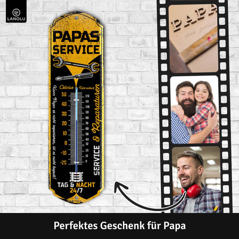 LANOLU Thermometer Papas Service 8x28cm