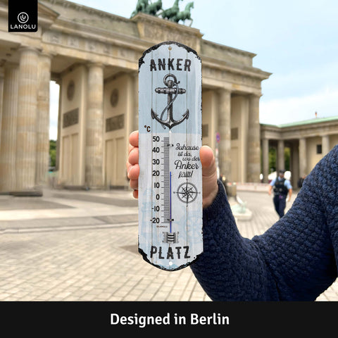 LANOLU Thermometer Ankerplatz 8x28cm