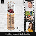 LANOLU Thermometer GRILLPLATZ Fett verbrennen 8x28cm